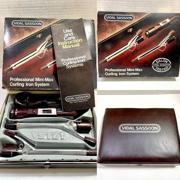 Vintage Vidal Sassoon®️ Professional Mini Max Curling Iron System/ Kit VS121 - Picture 1 of 9